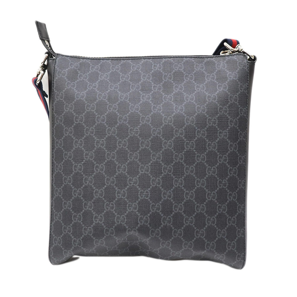 Gucci Supreme Shoulder Crossbody GG Black Bag Gray